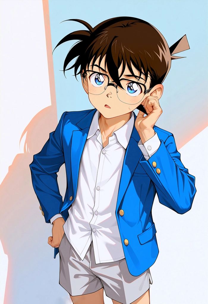 Shinichi Kudo đeo kính ngầu