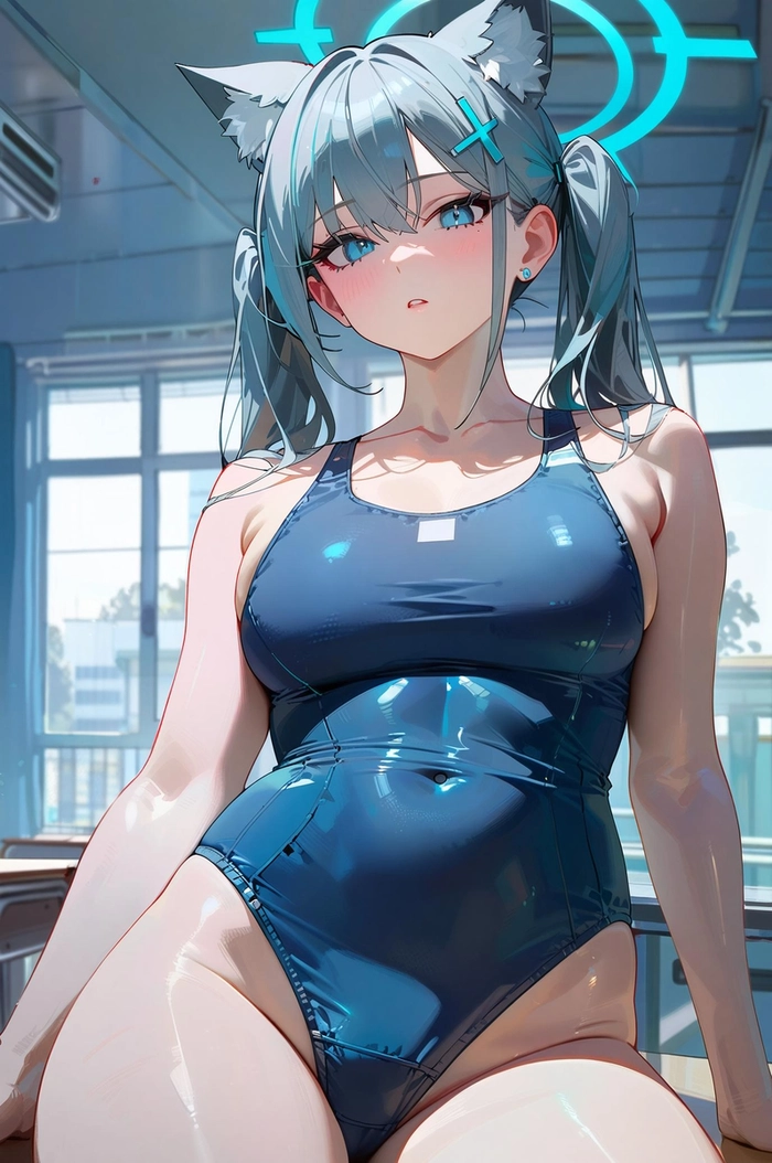 Sunaookami Shiroko anime girl cute sexy