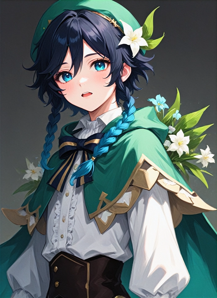 Venti Genshin impact chibi dễ thương