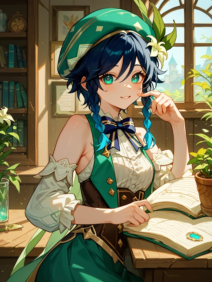 Venti Genshin tạo dáng cool