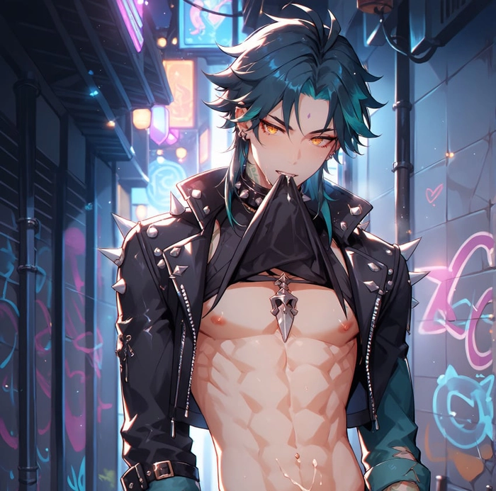 Xiao Genshin fanart cơ bụng gợi cảm