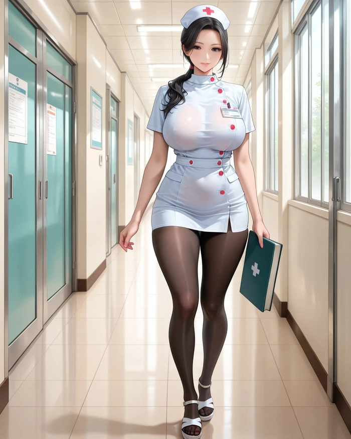 Y tá anime vòng một bốc lửa