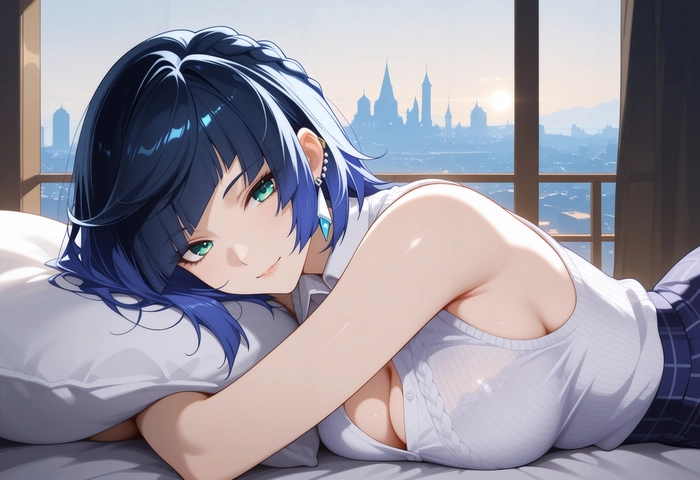 Yelan Genshin cosplay sexy