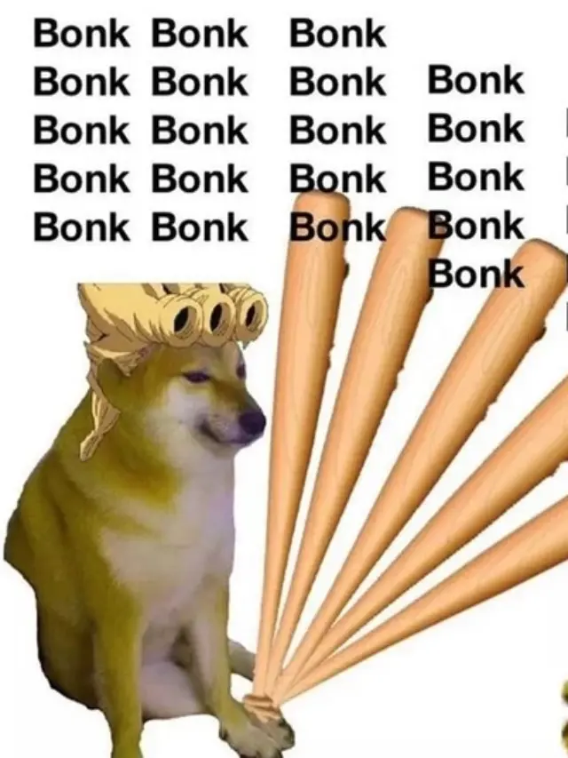 Chó cầm gậy meme ngầu lòi
