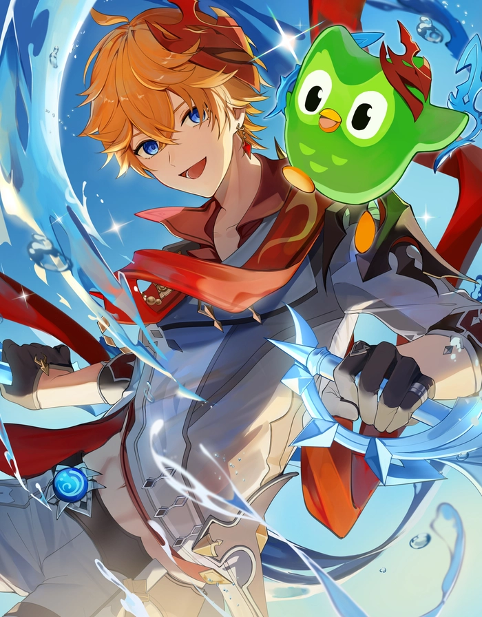 Ảnh Childe với Duolingo