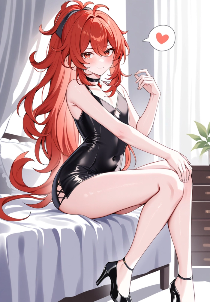Ảnh Diluc nữ quyến rũ