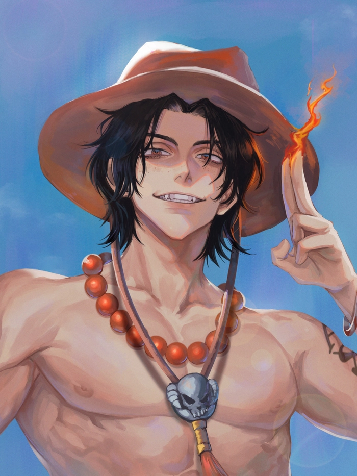 Ảnh One Piece Ace nở nụ cười bất cần