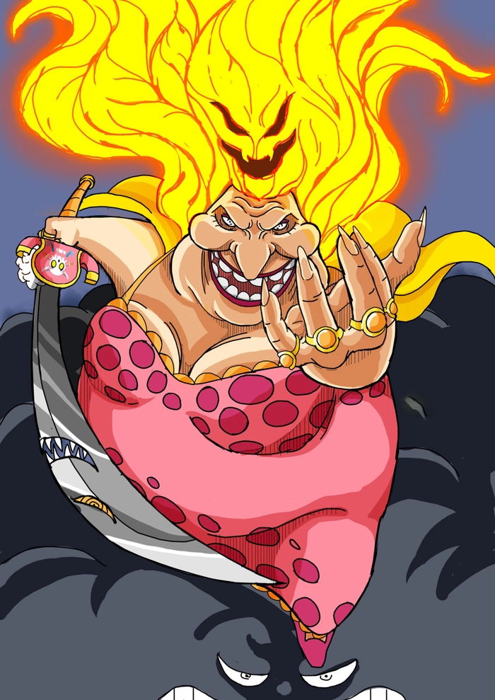 Ảnh One Piece Big Mom đang chiến đấu