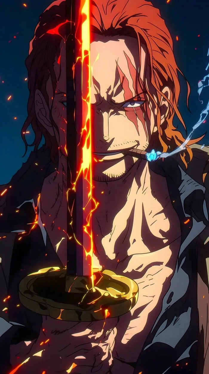 Ảnh Shanks One Piece ánh mắt trầm tĩnh