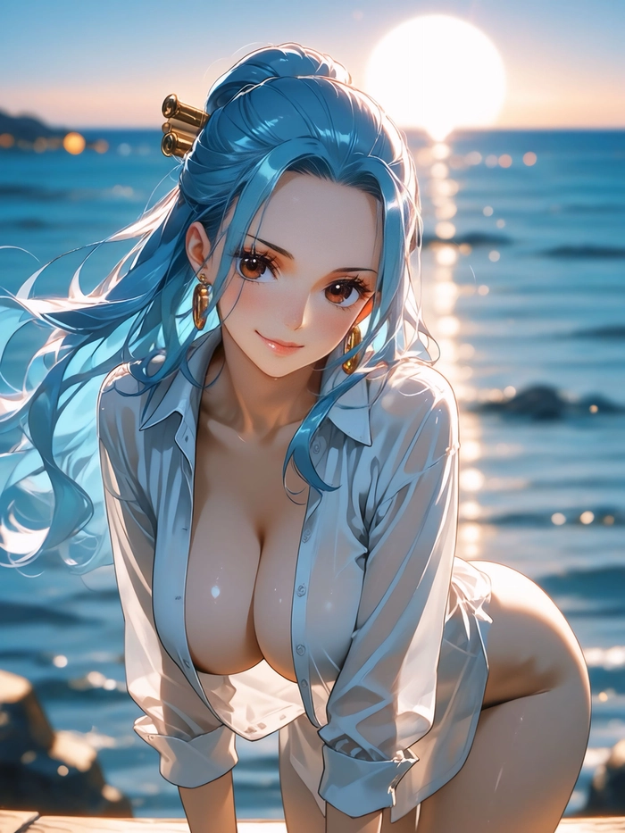 Ảnh Vivi bán nude với đường cong hút mắt