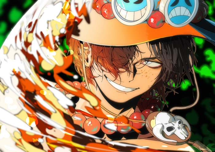 Ảnh anime One Piece Ace bản nghệ thuật