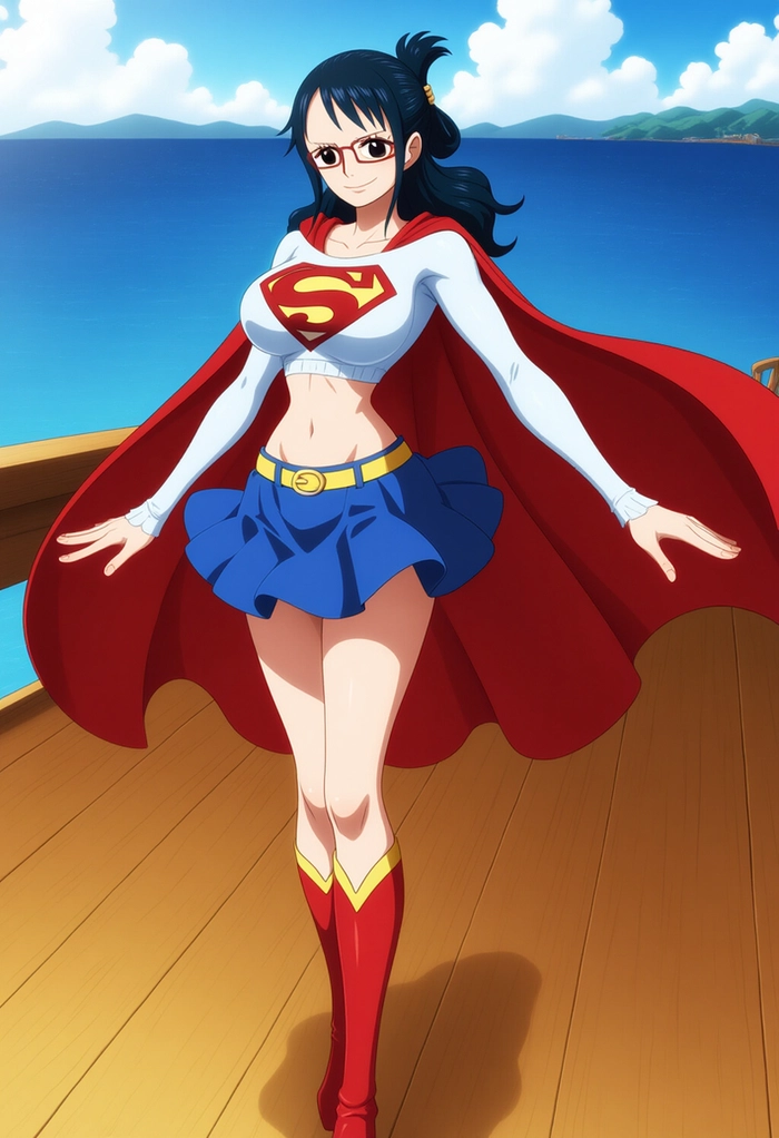 Ảnh anime Tashigi tóc đen huyền bí