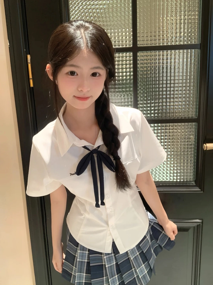 Ảnh gái xinh lớp 7 selfie trong lớp