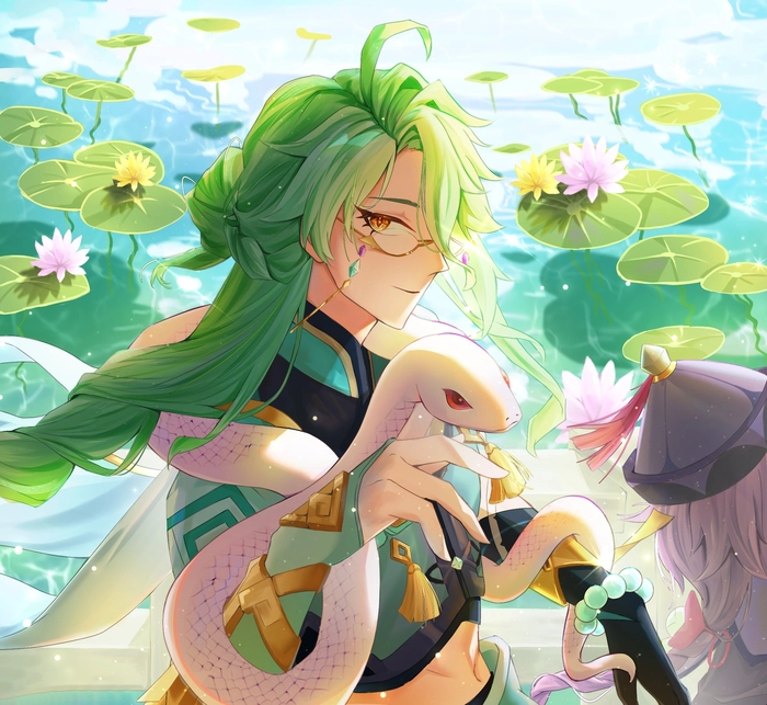Avatar Baizhu Genshin nhẹ nhàng