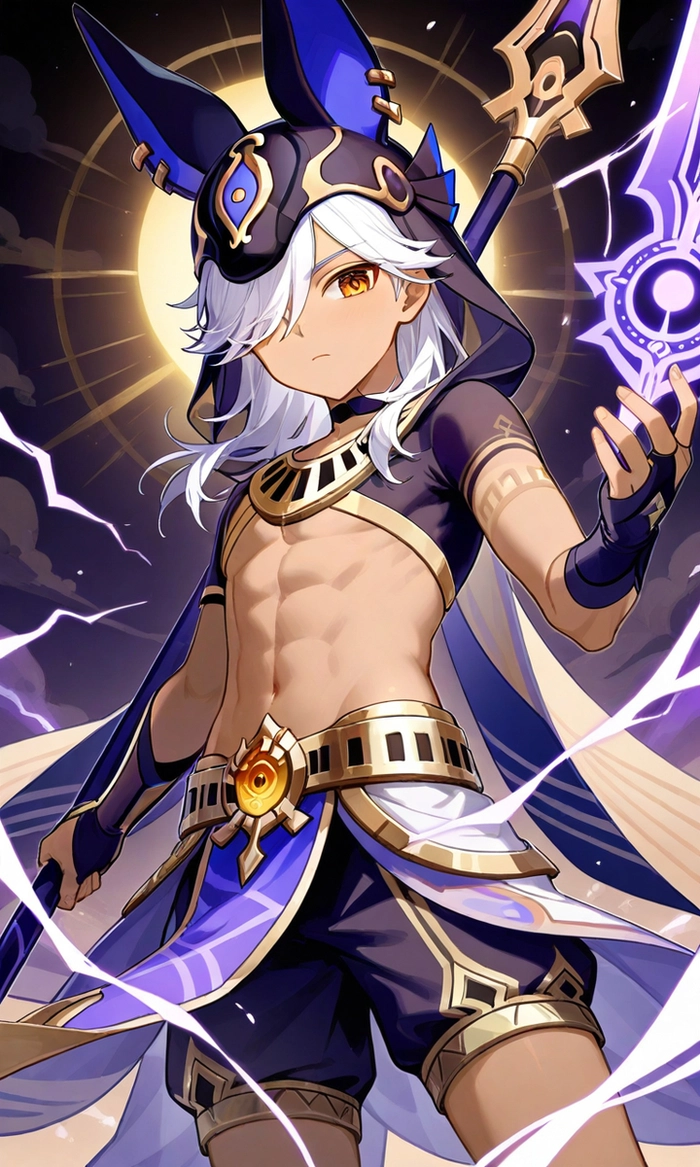 Cyno Genshin Impact chibi đáng yêu