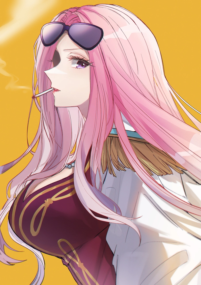 Hina OnePiece với mái tóc hồng cá tính