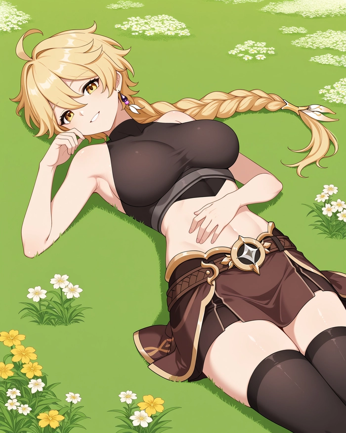 Hình Aether Genshin chill và nhẹ nhàng