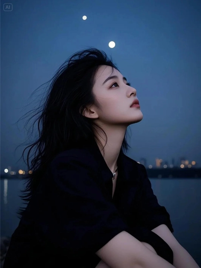 Hình ảnh gái xinh buồn giấu nước mắt