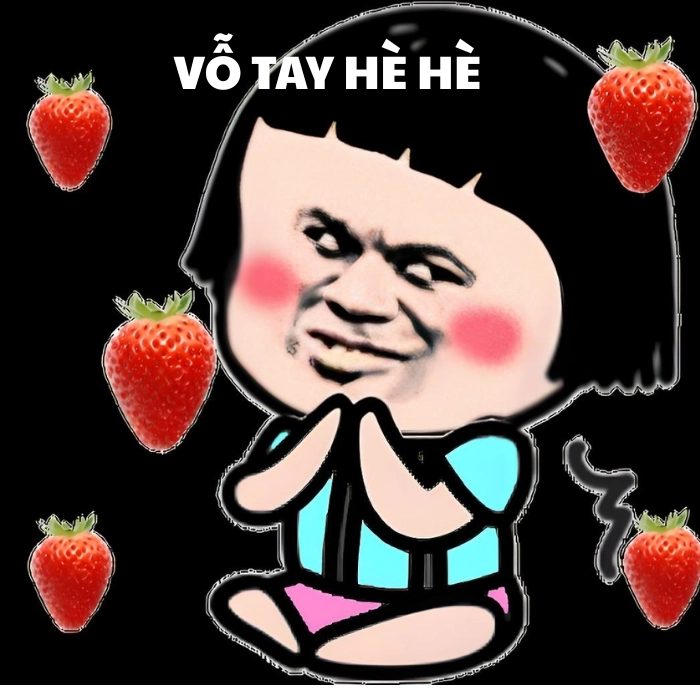 Hình chế dễ thương vỗ tay meme