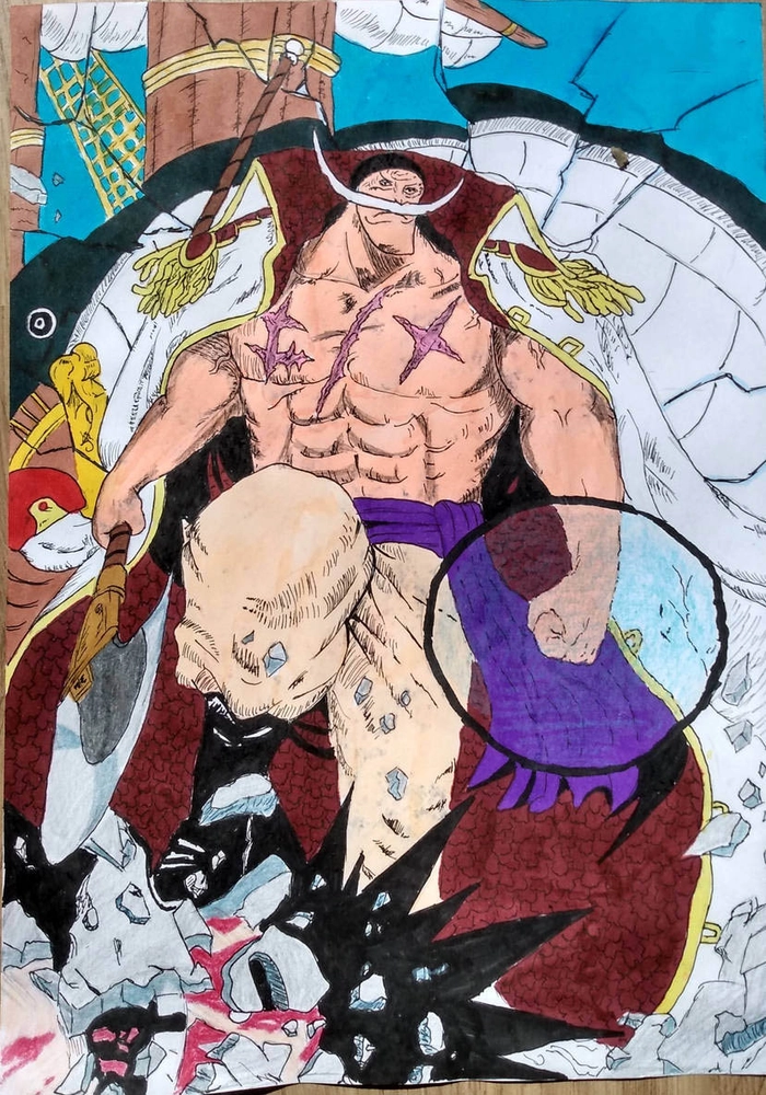 Hình nền One Piece Râu Trắng bản nghệ thuật
