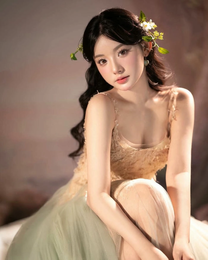 Hình nền gái xinh chụp studio