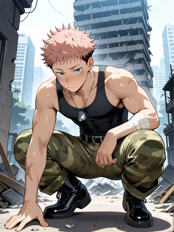 Hình trai anime 6 múi phong cách chiến binh