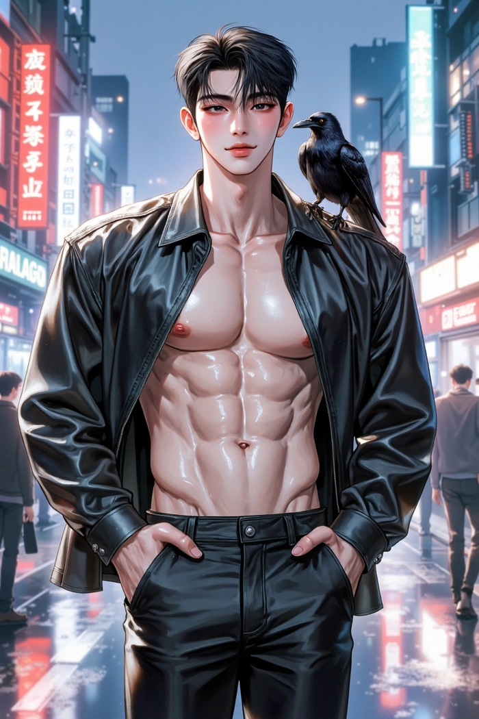 Hình trai đẹp 6 múi anime kiểu bad boy