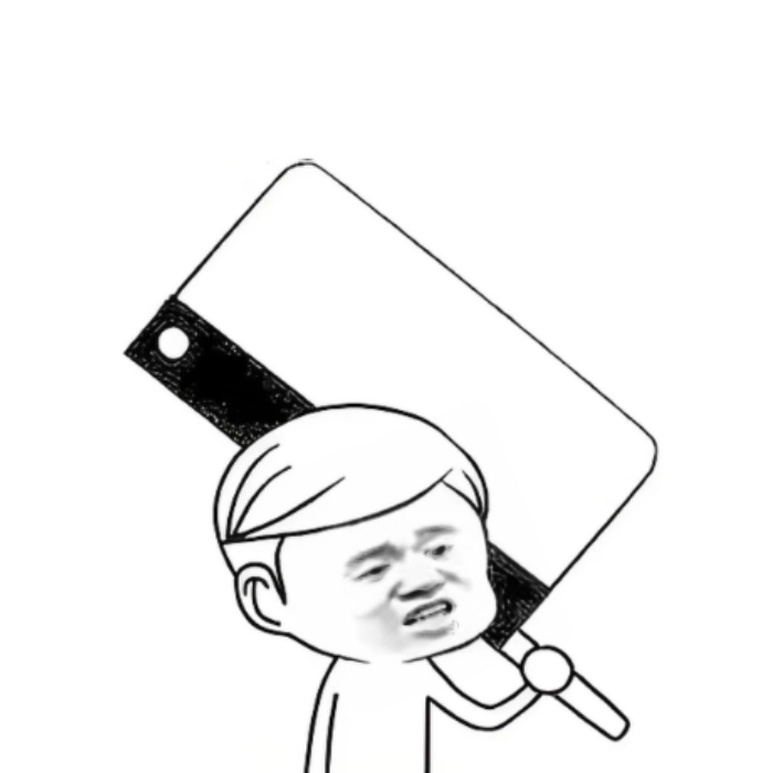 Meme chó cầm dao gây lú nhẹ