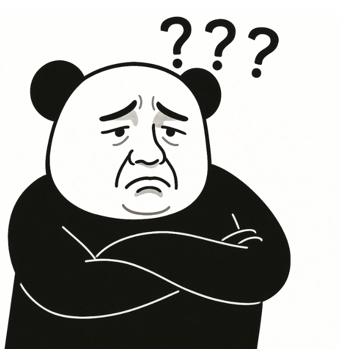 Meme gấu trúc hỏi chấm siêu lạ