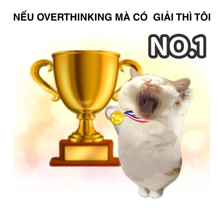 Meme mèo suy nghĩ ngộ nghĩnh