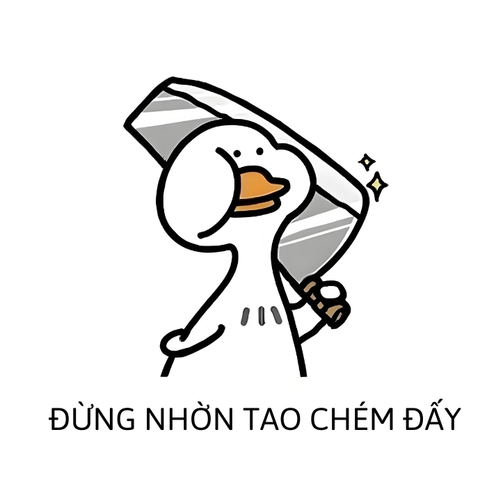ảnh meme vịt cầm dao