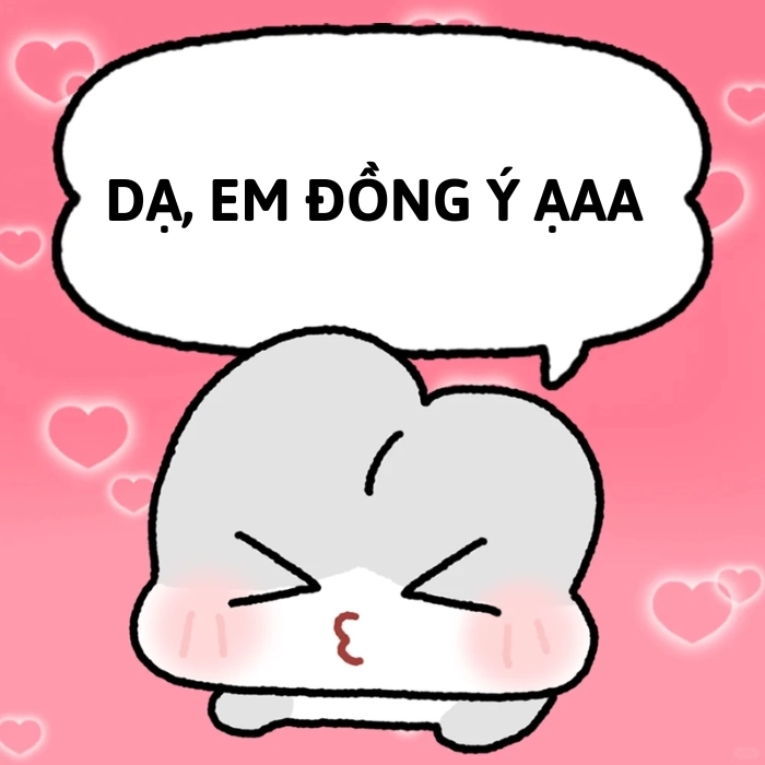 đồng ý meme dễ thương