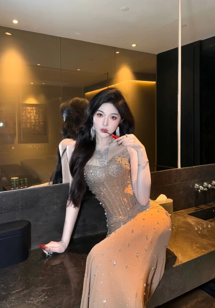 hình gái xinh tóc dài sang chảnh