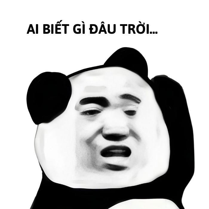 meme ai biết gì đâu gấu trúc