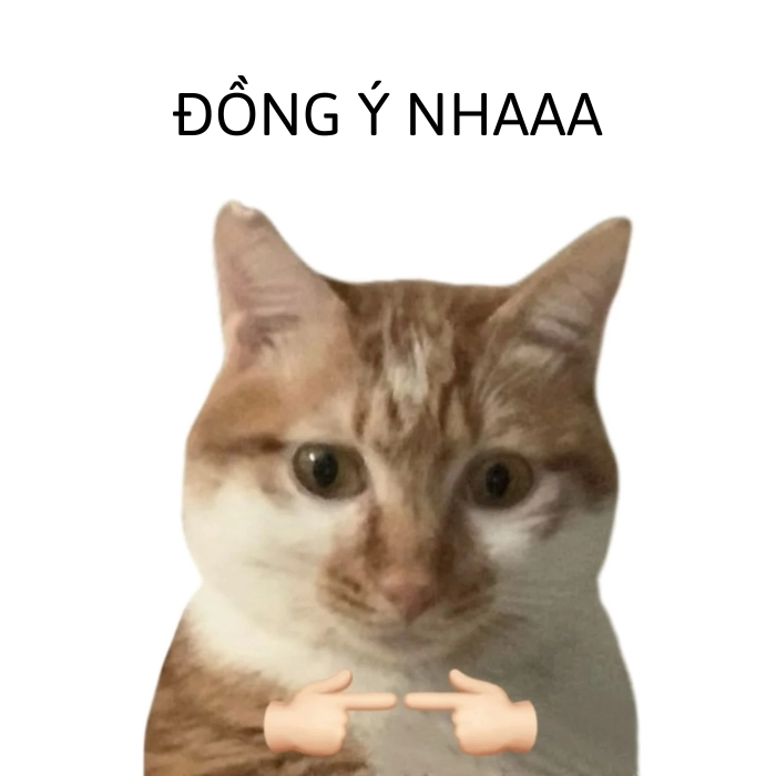 meme đồng ý đáng yêu