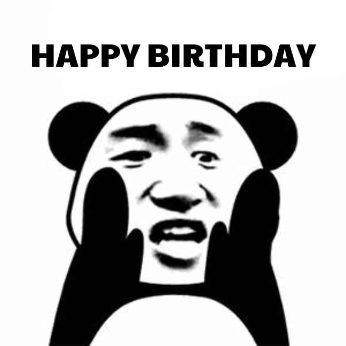 meme gấu trúc happy birthday