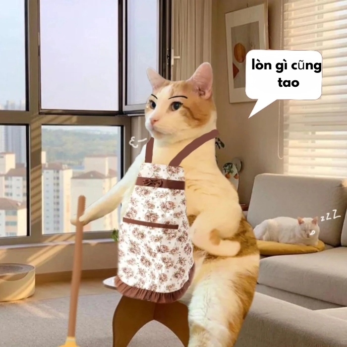 meme mèo chống nạnh