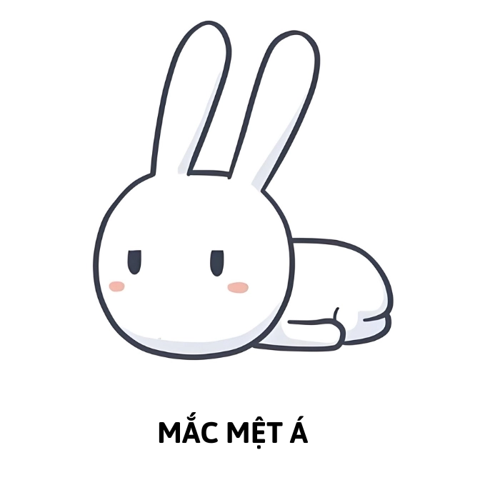 meme thỏ 7 màu cute
