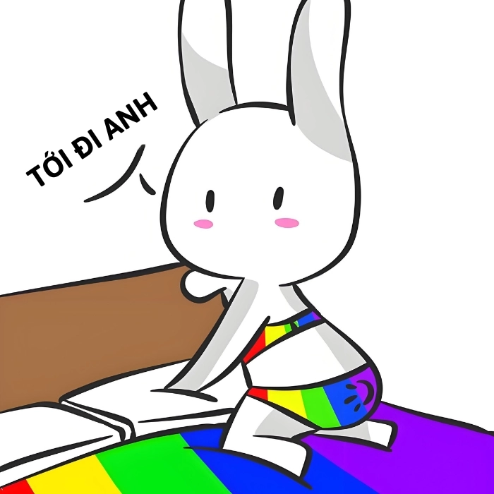 thỏ 7 màu meme chế bựa