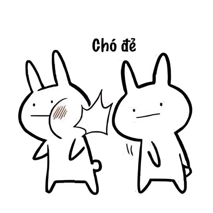 thỏ 7 màu meme tát