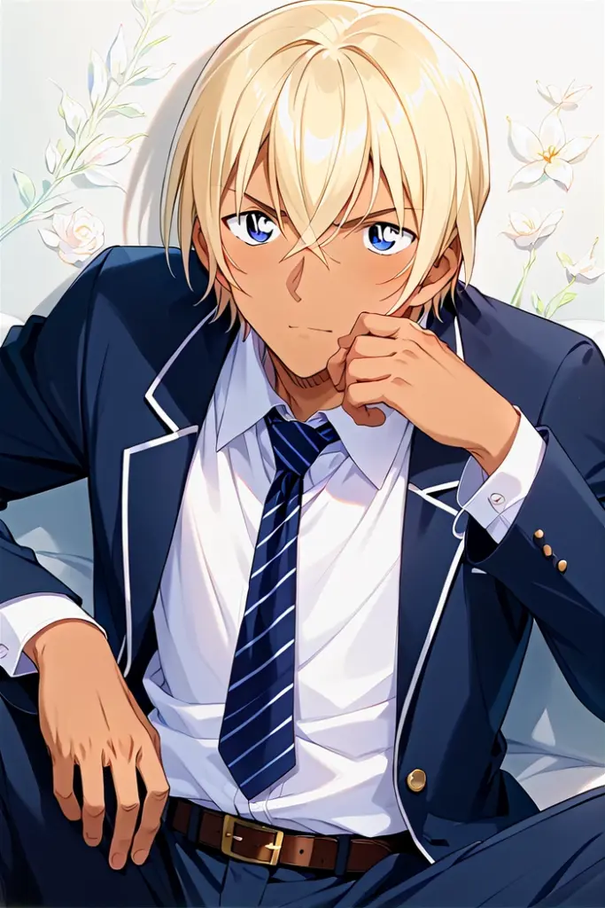Ảnh Amuro Tooru Conan mặc vest bảnh bao