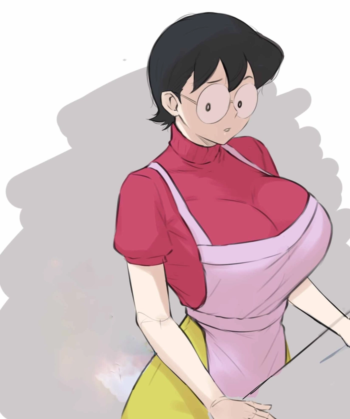 Ảnh mẹ Nobita đang la Nobita