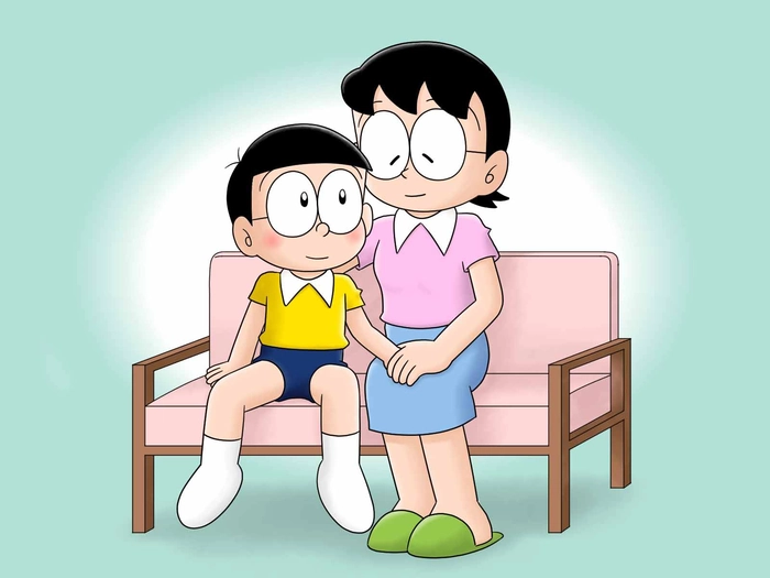 Ảnh mẹ Nobita meme hài hước