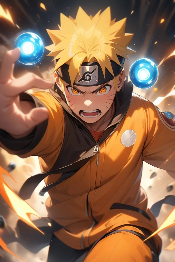 Ảnh Naruto luyện Rasengan cực ngầu