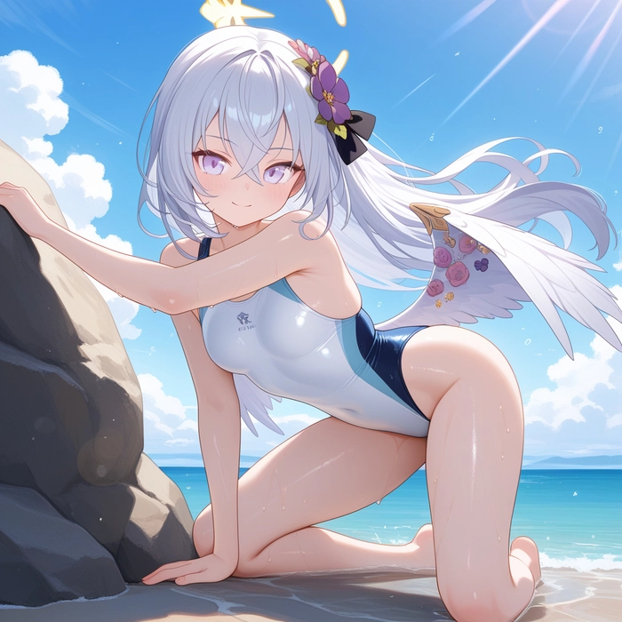 Ảnh Shirasu Azusa mặc swimsuit