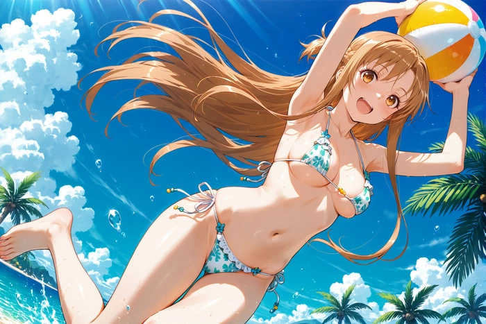 Ảnh anime Asuna bikini dễ thương