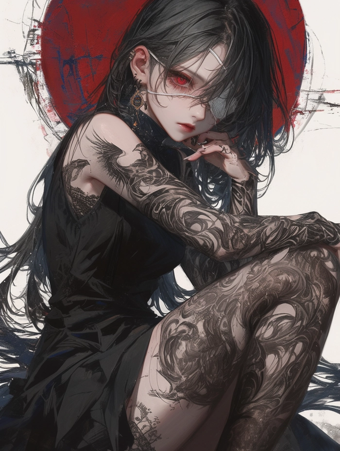 Ảnh anime nữ tóc dài ngầu