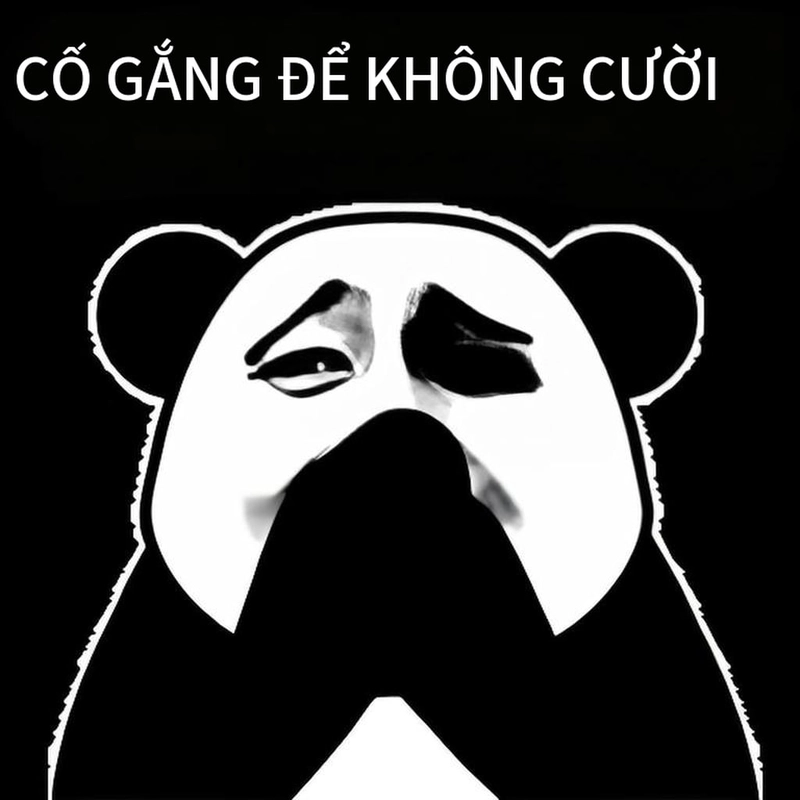 Ảnh meme gấu trúc cười hot trend
