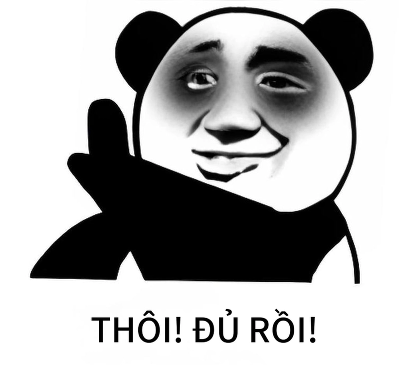 Ảnh meme gấu trúc mắt thâm chế chất