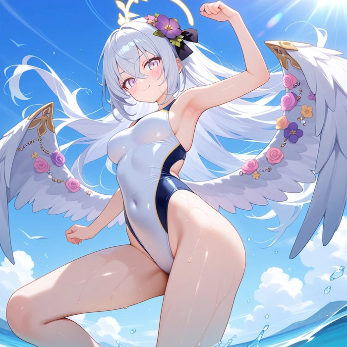 Azusa Shirasu sexy bikini liền thân